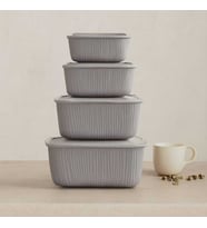 Sızdırmaz Dikdörtgen Saklama Kabı Seti (600/1100/1800/3000 ml)