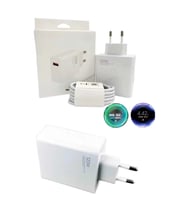 Mey İthalat® 120 Watt Turbo Hızlı Şarj Aleti Seti Hızlı Şarj Adaptörü Beyaz