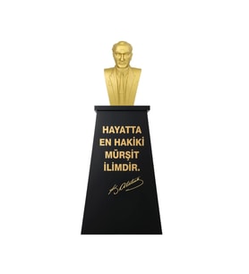 Atatürk Büstü (60cm Fiber)+ Kaide (120cm) Lise Modeli