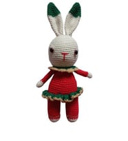 Yeni Yıl Miniş Tavşan Uyku Arkadaşı Amigurumi Organik Oyuncak
