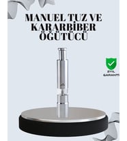 Northcity Tuz ve Karabiber Öğütücü - Şeffaf Akrilik Hazne ve Paslanmaz Çelik Gövde