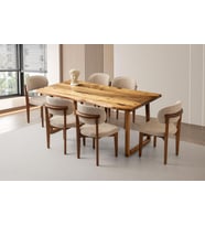 CEMRE AHŞAP MASA, CEVİZ, 180x90
