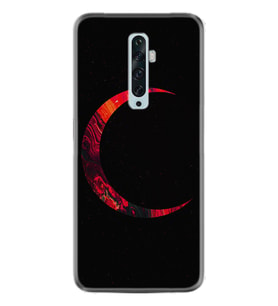 Oppo Reno 2Z 4 Lite 4 Pro 5 6 7 A31 Kılıf Desemli Silikon Red Moons 1747