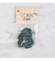 Loren Crafts 8 li koyu yeşil çoban düğme - 103