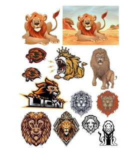 Aslan Sticker Set-1 13 Parça Telefon, Tablet, Defter, Laptop Sticker