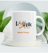 Müzik Öğretmeni Kupa Bardak Beyaz