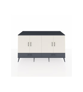 Kronos Konsol 6 Raflı 2 Çekmeceli 4 Kapaklı 176x59x99 Antrasit-Aytaşı/Antrasit