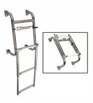 Sealux Katlanabilir Paslanmaz Tekne Merdiveni (3+1 Basamaklı) En: 22 cm Boy: 95