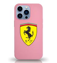 Apple iPhone 13 Pro Max  Lansman Kılıf Ferrari Tasarımlı Altı Kapalı İçi Kadife Kaplı  Kapak (Şeffaf)