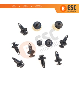 Ford Focus Mondeo Transit Ka Connect Custom W703243-S300 için 10 Adet Davlumbaz Tampon Klipsi