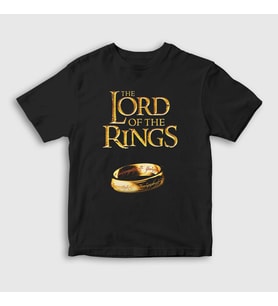 Presmono Unisex Çocuk Siyah Cover Yüzüklerin Efendisi The Lord Of The Rings T-Shirt 252778tt