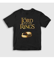 Presmono Unisex Çocuk Siyah Cover Yüzüklerin Efendisi The Lord Of The Rings T-Shirt 252778tt