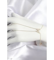 Pirinç Zirkon Taşlı Kelebek Model Gold Renk Şahmeran