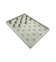 Yüzük Tablası 60 lı Tırnaklı Gri Anfora Süet