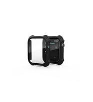 Apple Watch 7 45mm Uyumlu Tank Zırh Kasa ve Mat Görünümlü Ekran Koruyucu Zore Watch Gard 11 (Siyah)