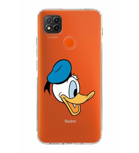Xiaomi Redmi 10A  Kamera Korumalı Kapak Donald Duck Tasarımlı Şeffaf  Kılıf
