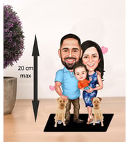 kişiye özel aile karikatür biblosu