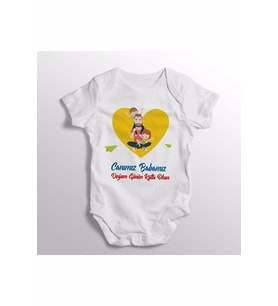 Canımız Babamız Doğum Günü Hediyesi Baskılı Bebek Zıbını