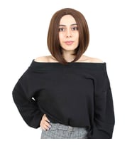 Mulvxprk  Prk02  Kahkülsüz Düz Kısa Fiber Sentetik Peruk - Kahve Karamel (Mulvix)