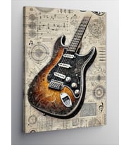 Kanvas Tablo Klasik Elektrik Gitarı