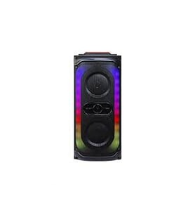 Kablosuz Kumandalı Rgb Ledli Taşınabilir Bluetooth Hoparlör Usb-Tf-Fm Radyo Siyah