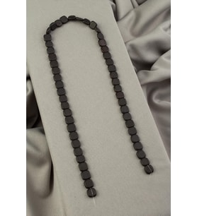 Hematit Doğal Taş Mat Siyah Kare Kesim 8x8x3mm Dizi