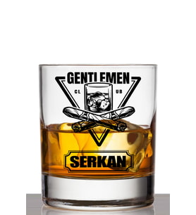 Kişiye Özel Gentlemen Club Viski Bardağı