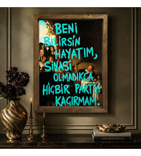 BK Gift Vintage Klasik Sanat Esprili Sözlü Masif Ahşap Çerçeveli Dekoratif Tablo - 3
