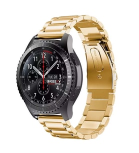 Huawei Watch GT3 Elite-Active 46mm-GT3 Pro-GT3 Se 22mm Uyumlu Ironweft Döküm Çelik Metal Kordon (Gold)