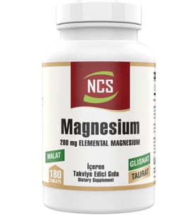 Magnezyum glinisat Taurat Malat 200 Mg 180 Tablet