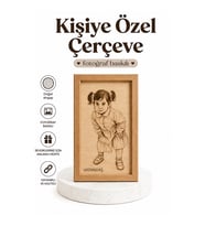 Hediye Kşiye Özel Ahşap Fotoğraf Çerçevesi Lazer Baskılı