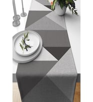 Lexroo 40X140Cm Masa Örtüsü Leke Tutmaz Premium Tay Tüyü Dokuma Kumaş Runner Geometrik Rnr392