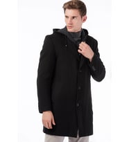 PLT8376 DEWBERRY ERKEK PALTO-SİYAH