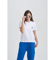 Brainstorming Kadın Nakış T-Shirt (Beyaz)