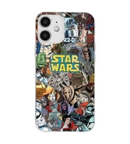Iphone 12 Uyumlu Star Wars Kolaj Tasarımlı Şeffaf Telefon Kılıfı
