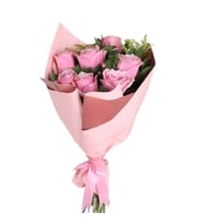9 Pembe Gül Buketi