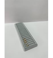 Yerli Üretim Süet Kumaş Gri Renk 35/11 cm Kelepçe-Bileklik Stand