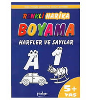 Renkli Harika Boyama Harfler ve Sayılar Pinokyo Yayınları