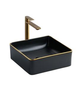 LENA TEZGAHÜSTÜ LAVABO E-4070S (Siyah)