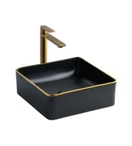 LENA TEZGAHÜSTÜ LAVABO E-4070S (Siyah)