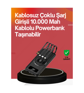 22.5W Hızlı + 15W Kablosuz Şarj – Akıllı Powerbank ile Her An Enerji