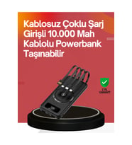 22.5W Hızlı + 15W Kablosuz Şarj – Akıllı Powerbank ile Her An Enerji