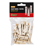 Brons Ahşap Mandal Naturel Küçük BR-906 