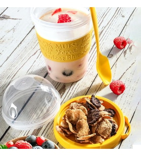 Mcg® Taken Go Kapaklı Kaşıklı Pratik Taşınabilir Meyveli Yoğurt Kabı