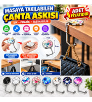 Mey İthalat® Masaya Takılabilen Çanta Askısı Çanta Tipi Pratik Metal Çanta Kanca