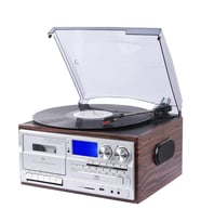 Knstar KN-110 Bluetooth Cdli Kaset Usb Radyo 33-45-78 Plaklar Çalar Pikap