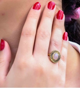Doğal Taş Pembe Kuvars Yuvarlak Doğal Taşlı Antik Model Kadın Ayarlanabillir Yüzük euy74pk