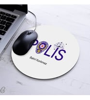 İsimli Polis Temalı Yuvarlak Mousepad