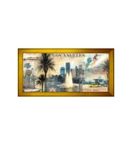 Manzara Temalı Kanvas Tablo 80 x 110 cm Gold Çerçeve