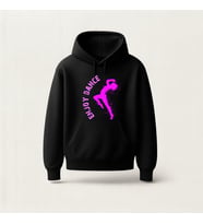 Enjoy Dance Tasarım Baskılı Hoodie Sweatshirt (Siyah)
